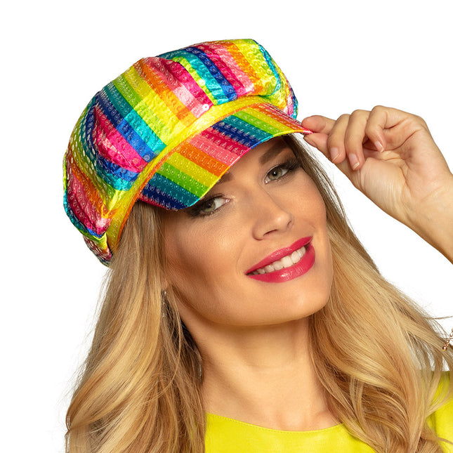 Paillettes pour casquettes arc-en-ciel