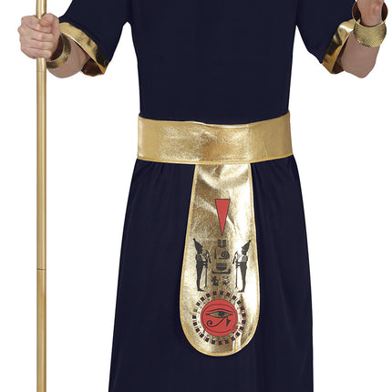 Costume de pharaon noir et or pour homme