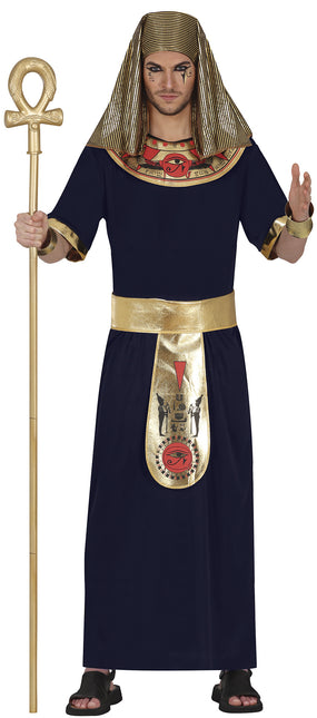 Costume de pharaon noir et or pour homme