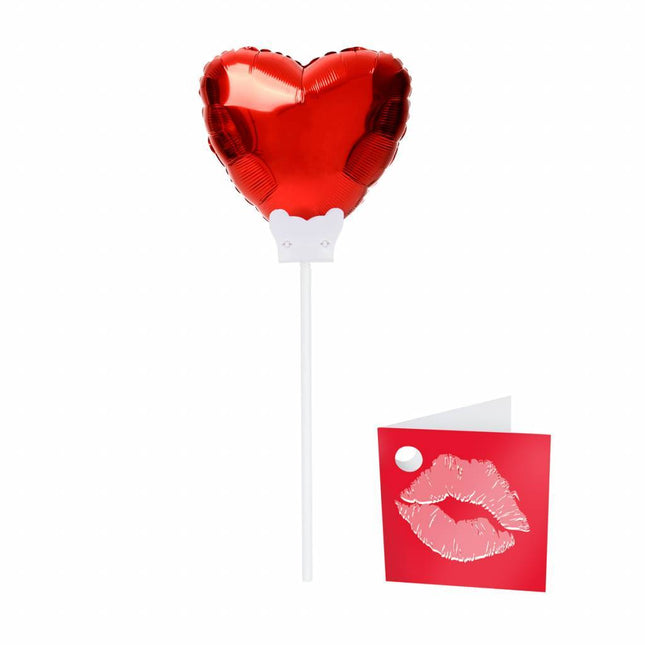 Ballon coeur Mini 15cm avec carte