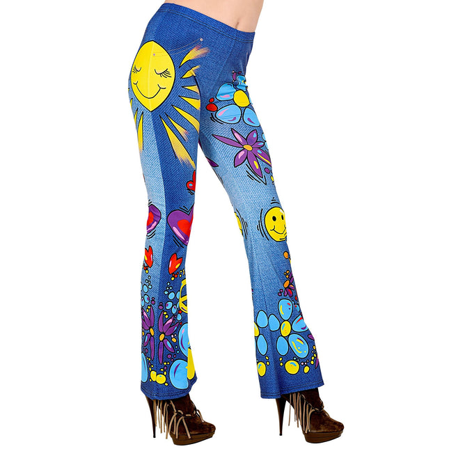 Hippie 60S Legging Bleu Dames