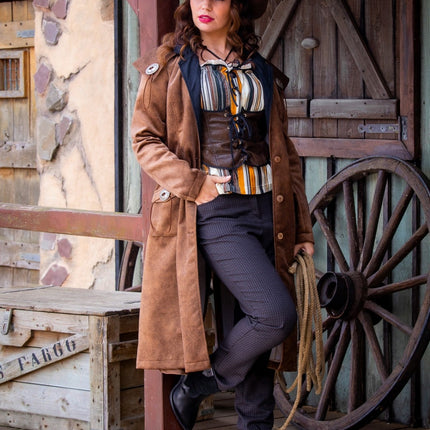 Veste de cow-boy marron pour femmes