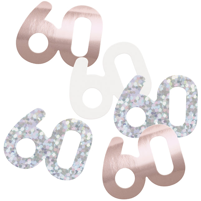 60 Years Confetti Bag Rose Gold 14gr