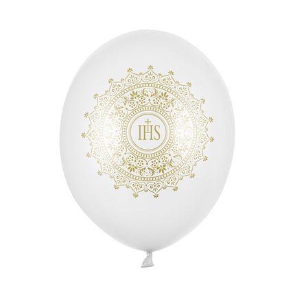 Ballons de Communion Métallique 30cm 6pcs