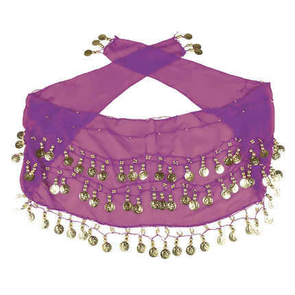 Ensemble d'accessoires Purple Belly Dancer 4 pièces