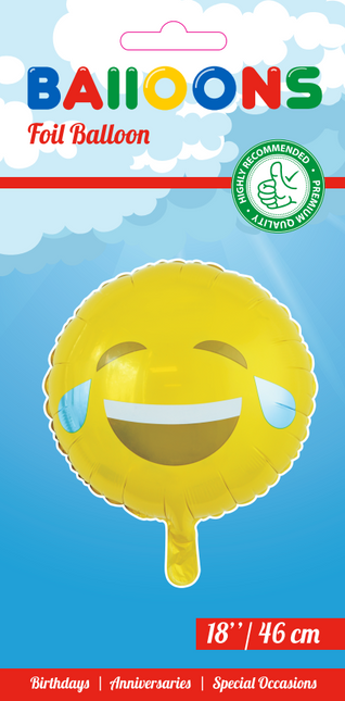 Ballon à l'hélium Emoji Smile 45cm vide