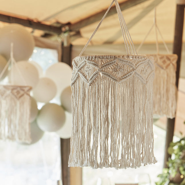 Décoration suspendue beige Macrame 40cm