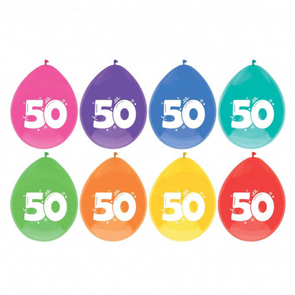 Ballons 50 Years Party 30cm 8pcs