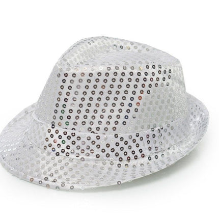 Chapeau à paillettes Argent