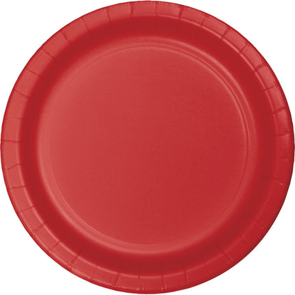 Assiettes rouges 23cm 8pcs