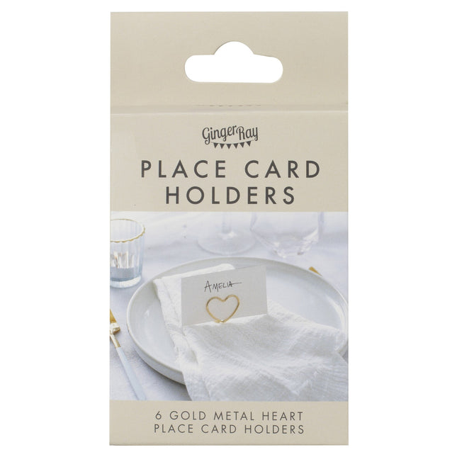 Porte-cartes de mariage or 6 pièces