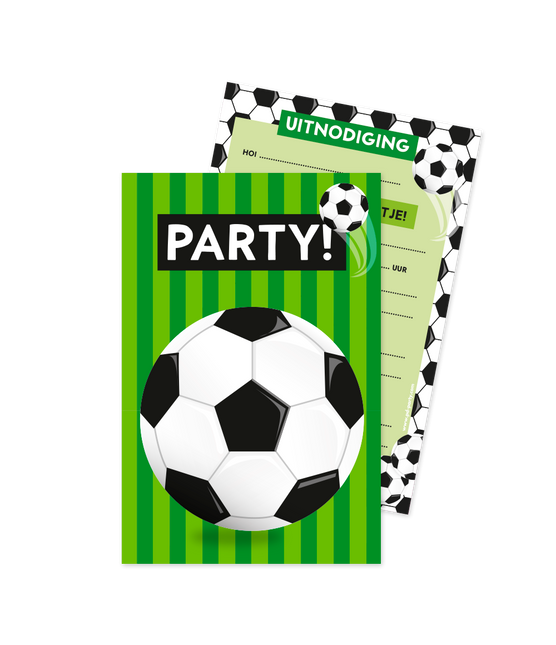 Invitations pour le football Vert 6pcs