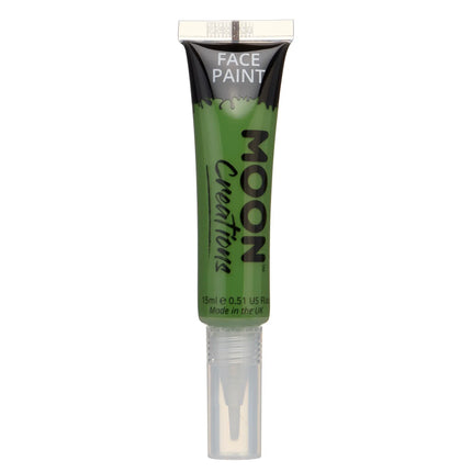 Moon Creations Peinture pour le visage avec pinceau applicateur vert 15ml