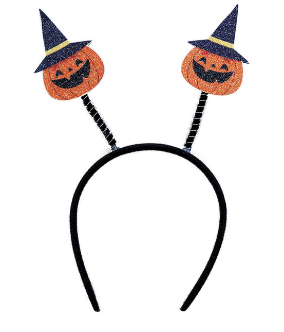 Bandeau d'Halloween avec citrouilles et chapeau