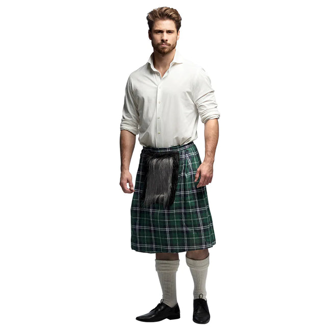 Kilt vert homme avec sac