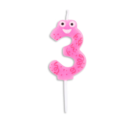 Bougie 3 ans Fille 4,9cm