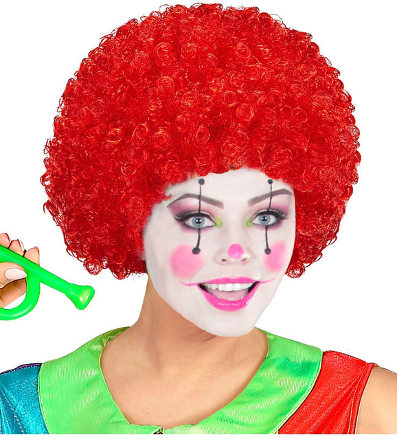 Perruque rouge Boucles de clown