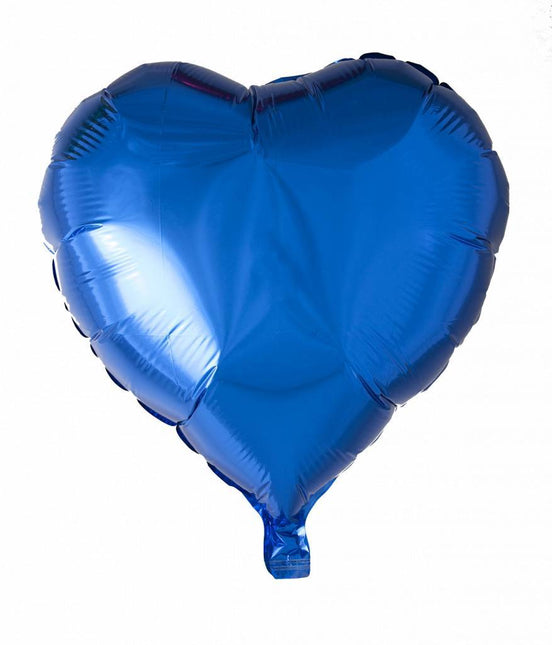 Ballon à l'hélium Coeur Bleu 46cm vide
