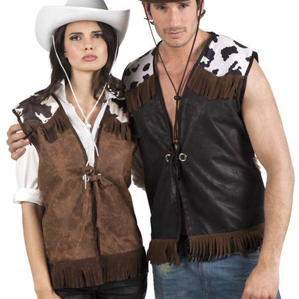 Gilet de cow-boy noir L/XL