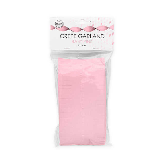 Guirlandes rose clair en crêpe 6m