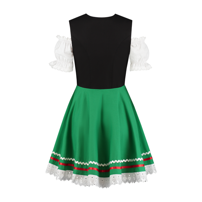 Oktoberfest Dirndl Dress Oktoberfest Black Green Ladies 2 Pieces