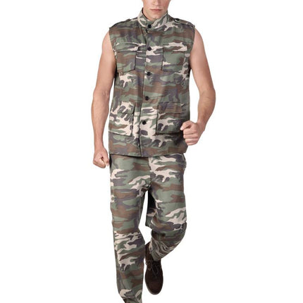 Costume militaire homme vert