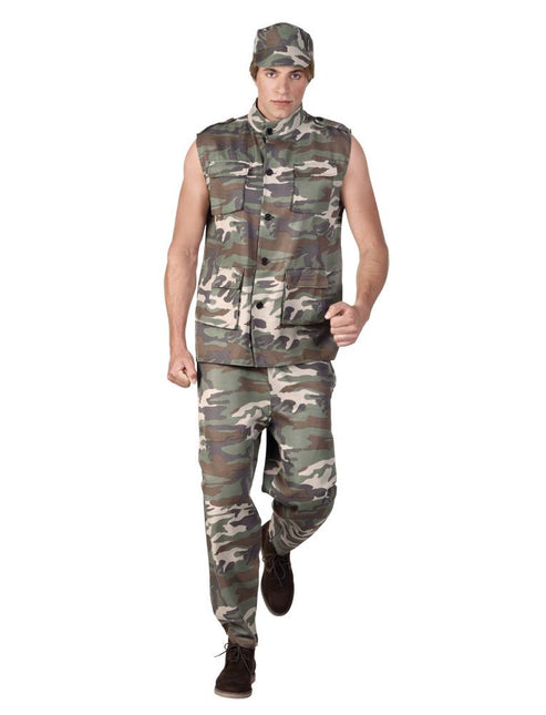 Costume militaire homme vert