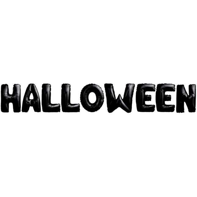 Jeu de lettres pour ballons Halloween Noir 40cm