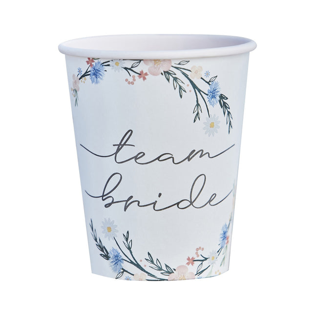 Tasses Team Bride 255ml 8pcs