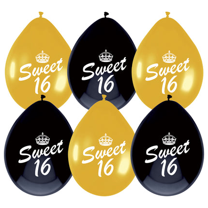 Ballons Sweet 16 30cm 6pcs