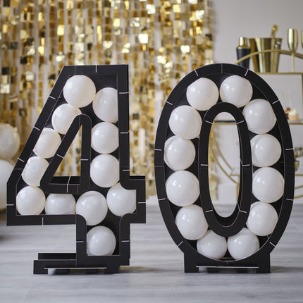 Ballons noirs Standard 40 ans