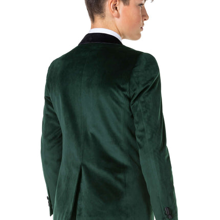 Blazer en velours vert foncé Garçon Ado OppoSuits