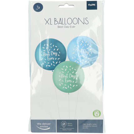 Ballons Best Day Ever 80cm 3pcs