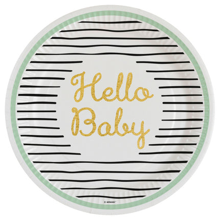 Assiettes Hello Baby 23cm 8pcs