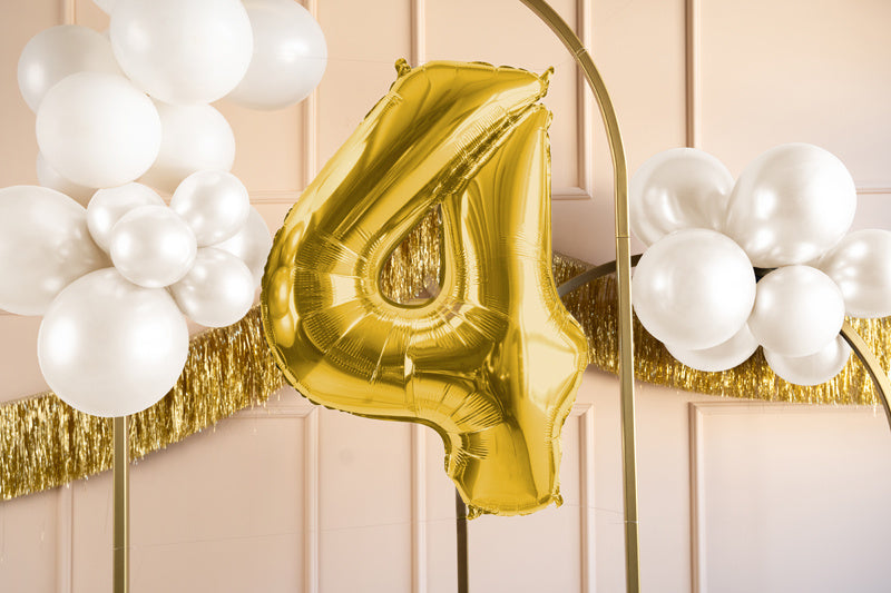 4 Year Figure Balloon Gold Empty 72cm