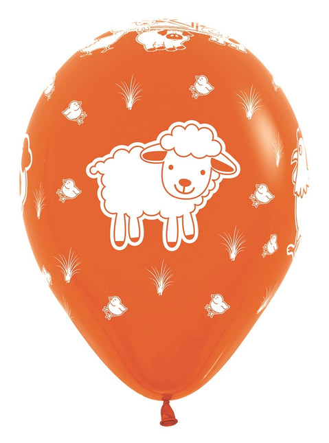 Ballons de baudruche Farm Animals Mix 30cm 25pcs