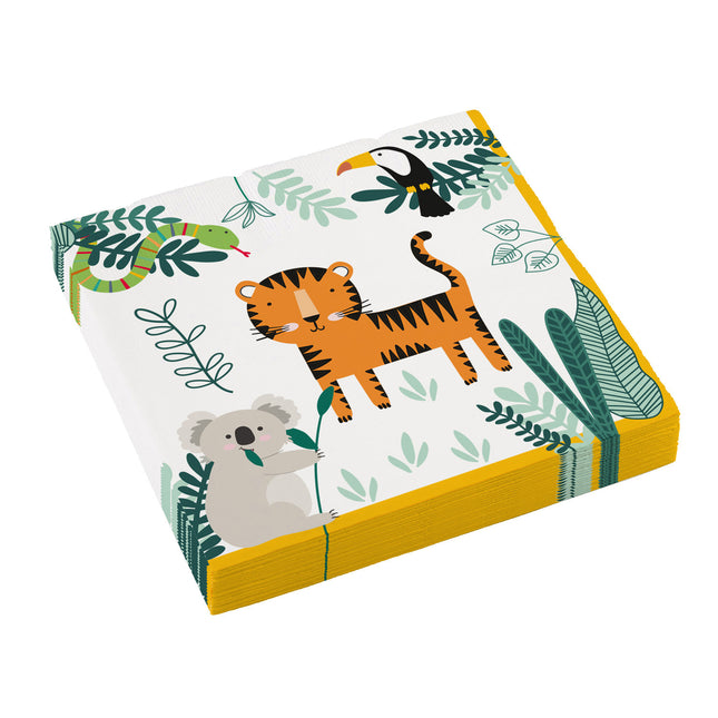 Serviettes de table Jungle Animals 33cm 16pcs