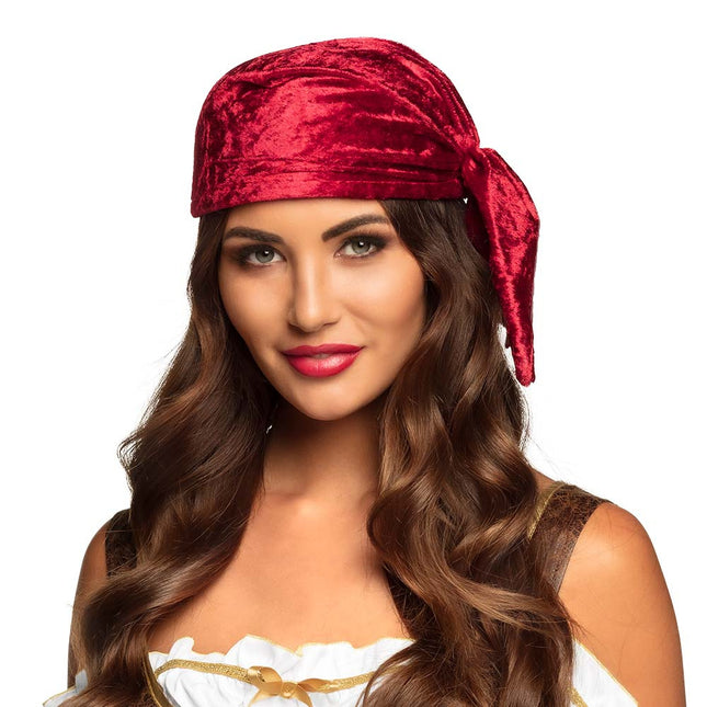 Bandana rouge de pirate