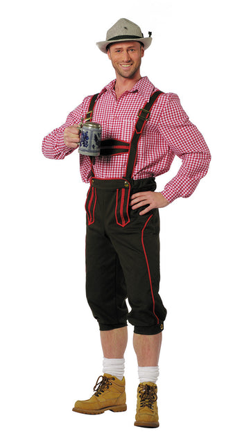 Lederhosen Noir Rouge Hommes