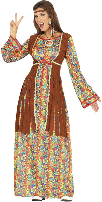 Costume floral pour femme Hippie 60S