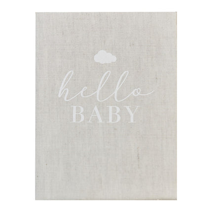 Livre d'or gris Hello Baby 16cm