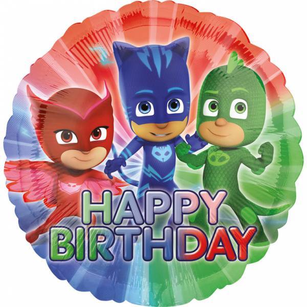 Pj Masks Ballon à l'hélium Happy Birthday 45cm vide