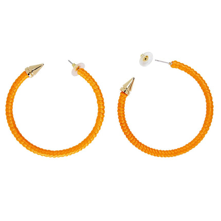 Boucles d'oreilles orange fluo Bagues