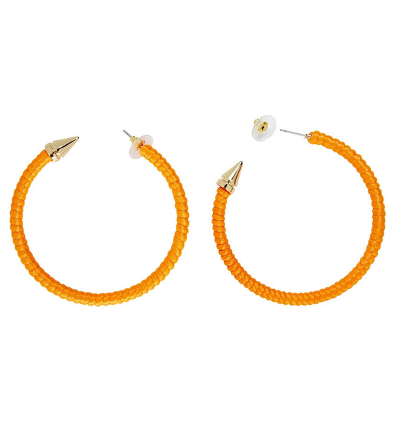 Boucles d'oreilles orange fluo Bagues