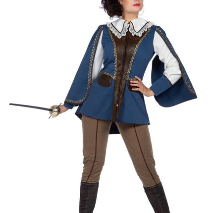 Costume de mousquetaire Marron Bleu Dames