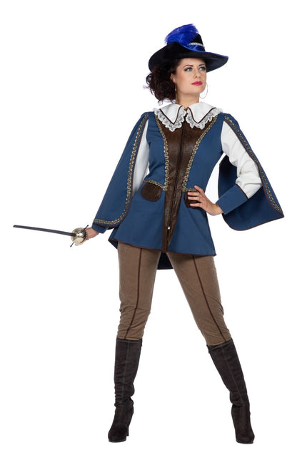 Costume de mousquetaire Marron Bleu Dames