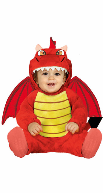 Costume de dragon rouge pour bébé