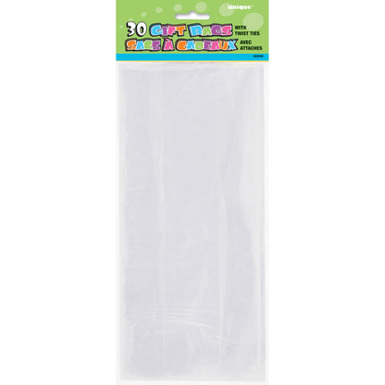 Sacs en cellophane transparents 29cm 30pcs