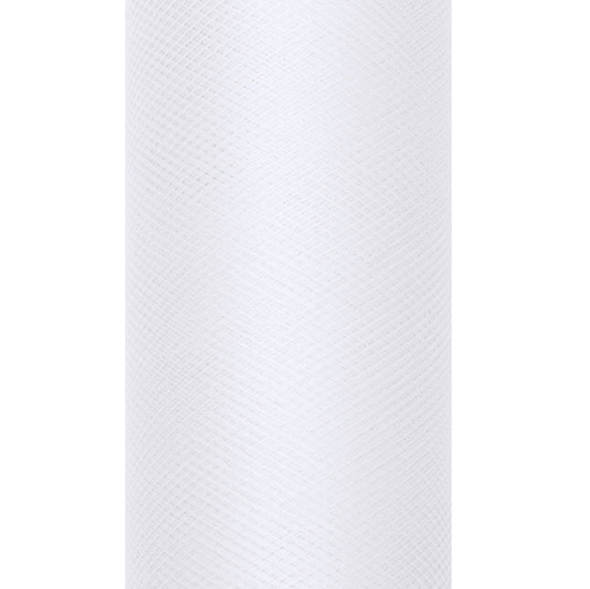 Rouleau de tulle blanc 8cm 20m