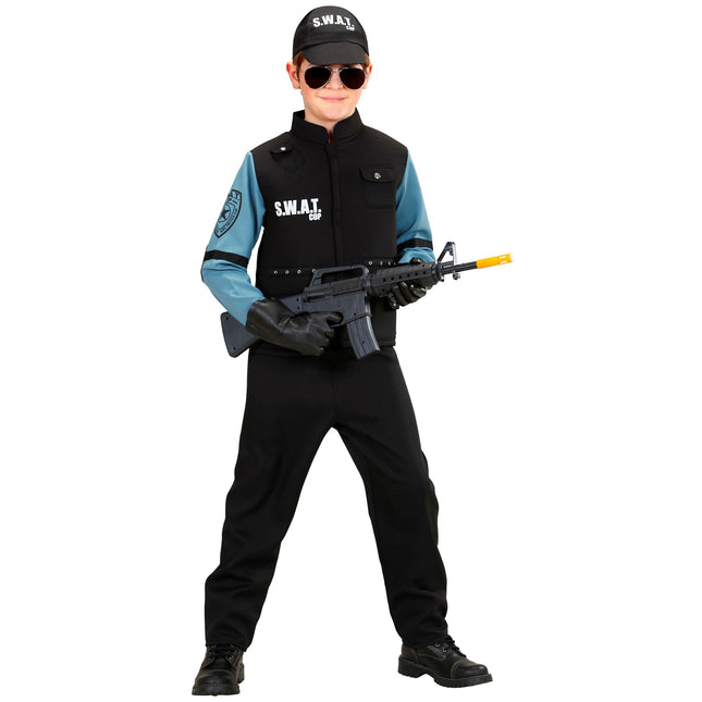 Costume de policier Noir Bleu Garçon